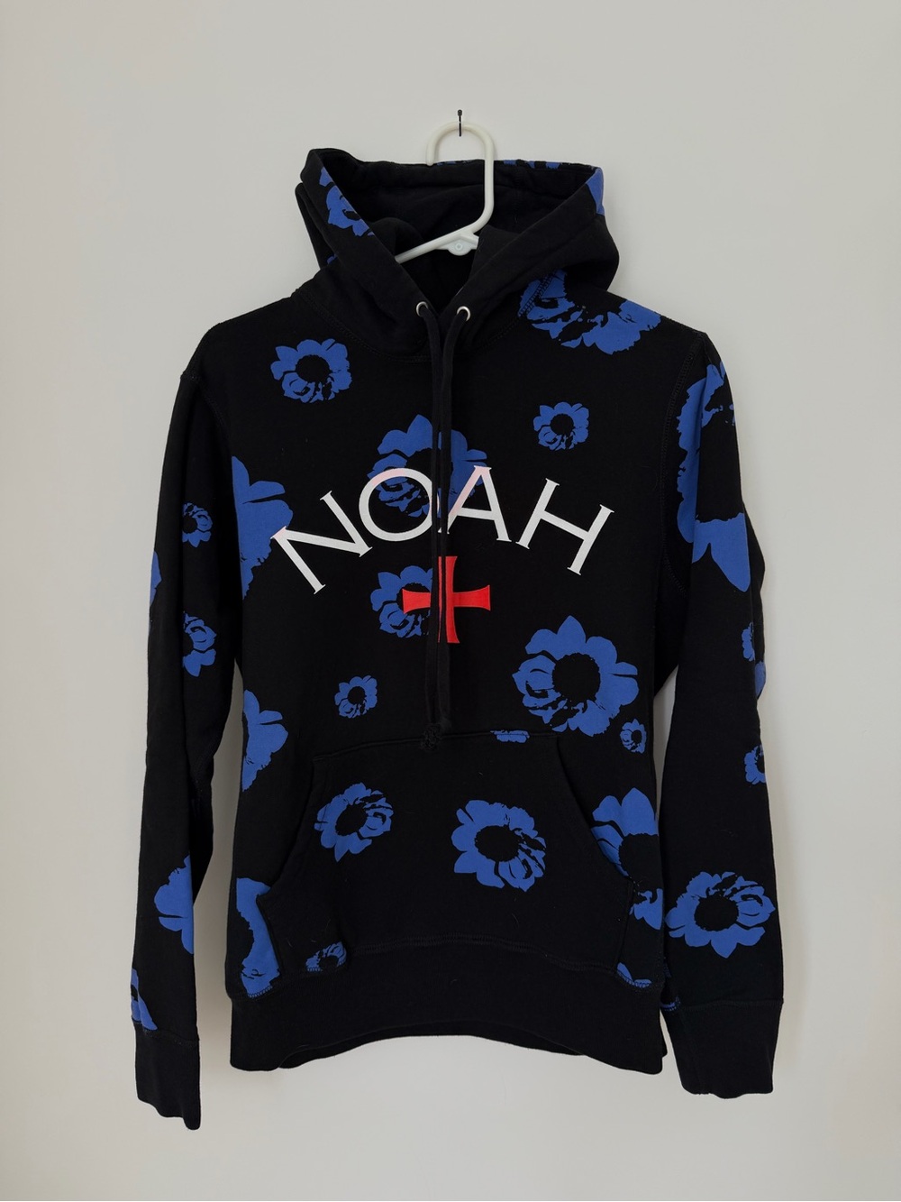 Noah x The Cure Hoodie Black/Blue Floral Size Small